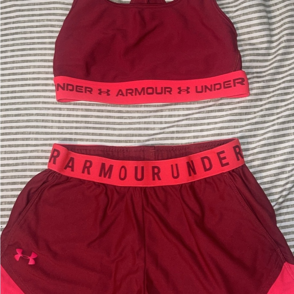 Under Armour Women's Burgundy Athletic Shorts